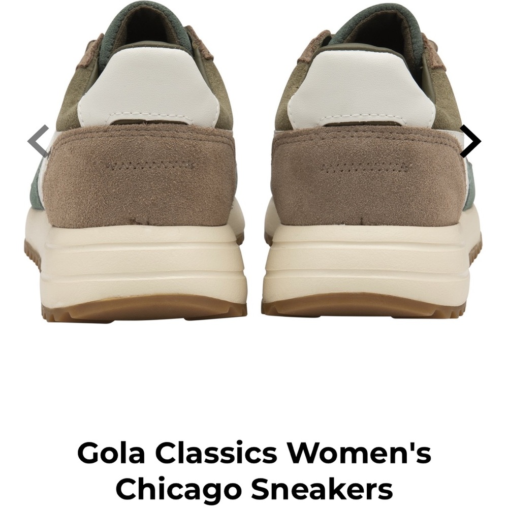 NIB Gola Chicago sneakers khaki/cappuccino/ off white US size 8 - Picture 11 of 13